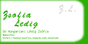 zsofia ledig business card