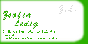 zsofia ledig business card